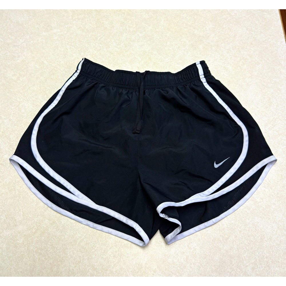 Nike Dri-FIT Tempo Running Shorts Women’s S Black White Lined Athletic Casual
